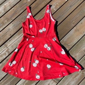 H&M red floral summer dress